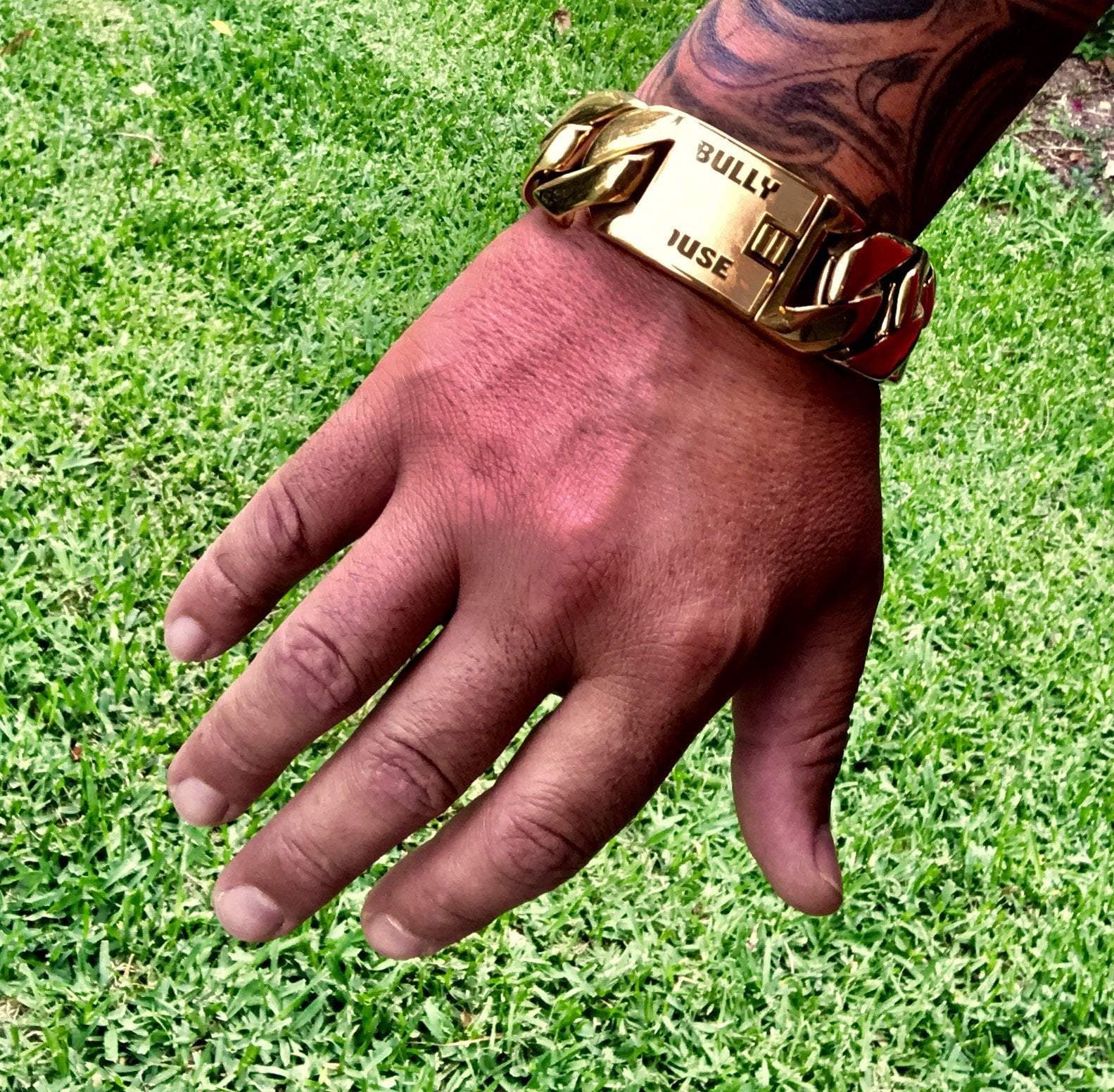 BIG FAT MONSTER BRACELET - GOLD 32mm wide - by: The Bully House