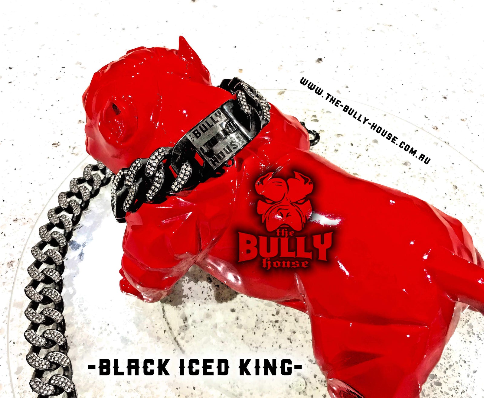 The Bully House BLACK ICED OUT KING Diamond Collection" - (Free Post in Aust)