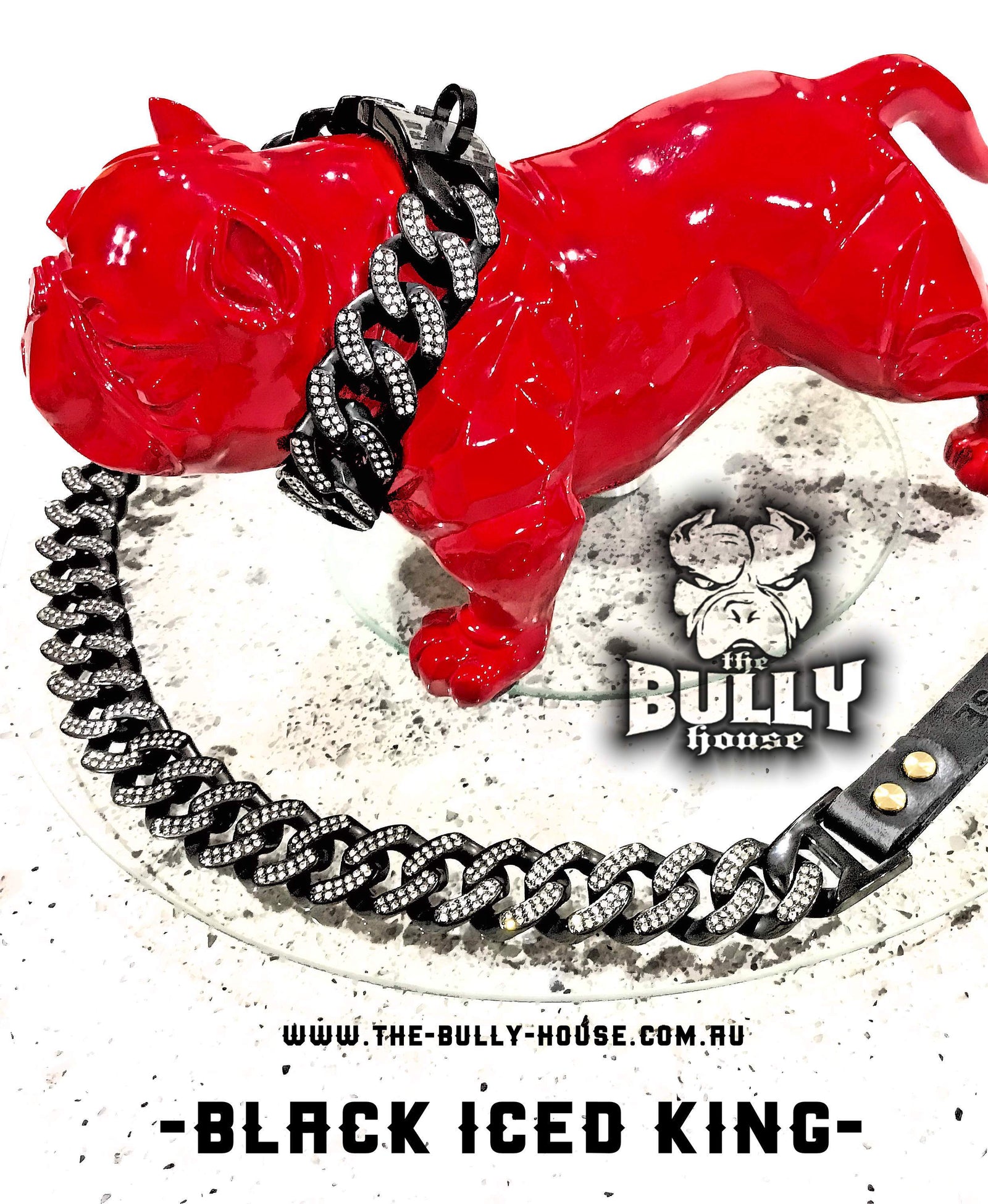 The Bully House BLACK ICED OUT KING Diamond Collection" - (Free Post in Aust)
