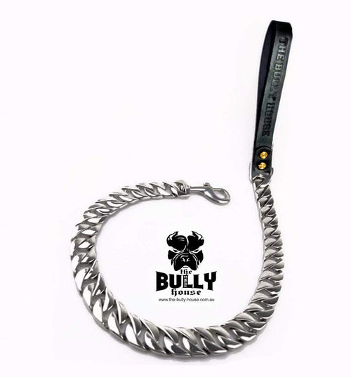 The Bully House "MONSTER LEASH Collection" SILVER -- 32mm Wide   (Free Post in Aust)