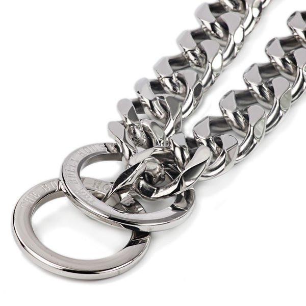 The Bully House "CHECK CHAIN Collection" SILVER 20mm Wide