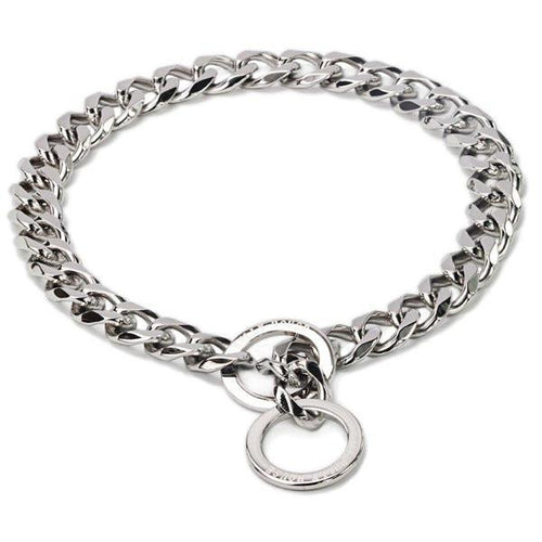 The Bully House "CHECK CHAIN Collection" SILVER 20mm Wide