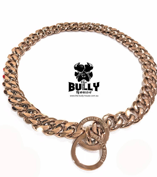 The Bully House "CHECK CHAIN Collection" - ROSE GOLD 20mm Wide