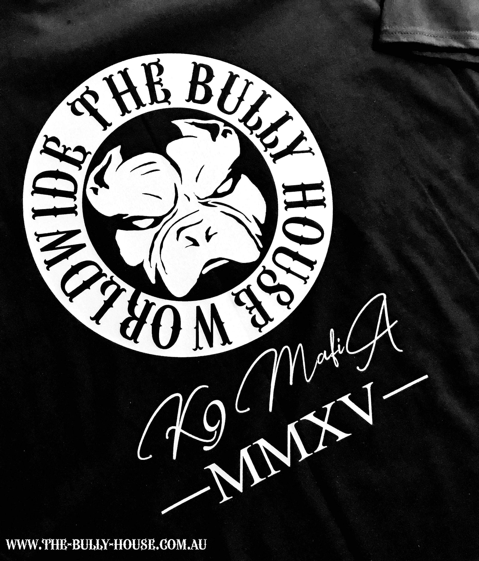 The Bully House -- MEDALLION -- T-Shirt - MENS  CUT // White Print