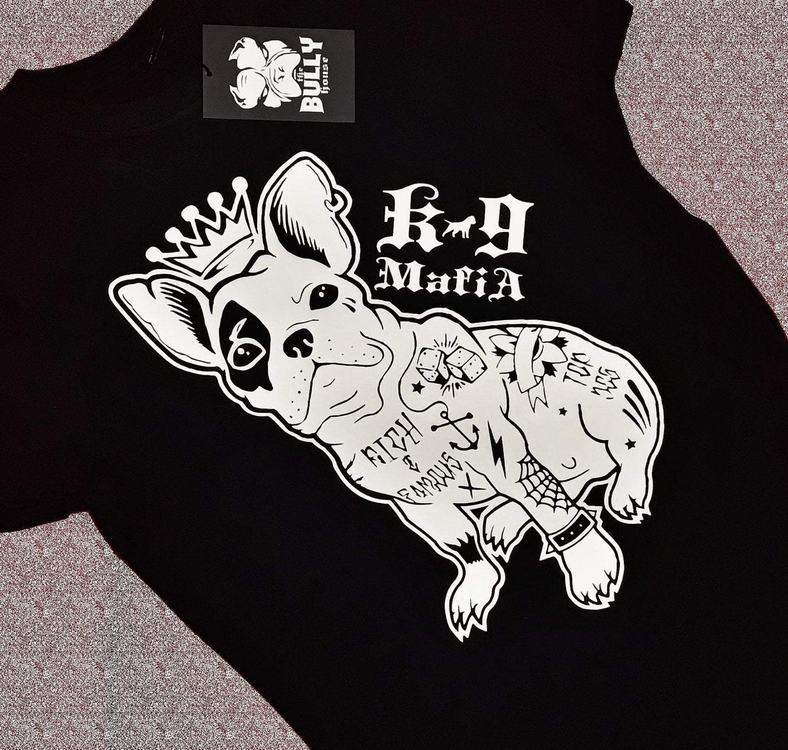 Bad Ass Frenchy Inked - T-SHIRT - WOMENS  CUT (White print)