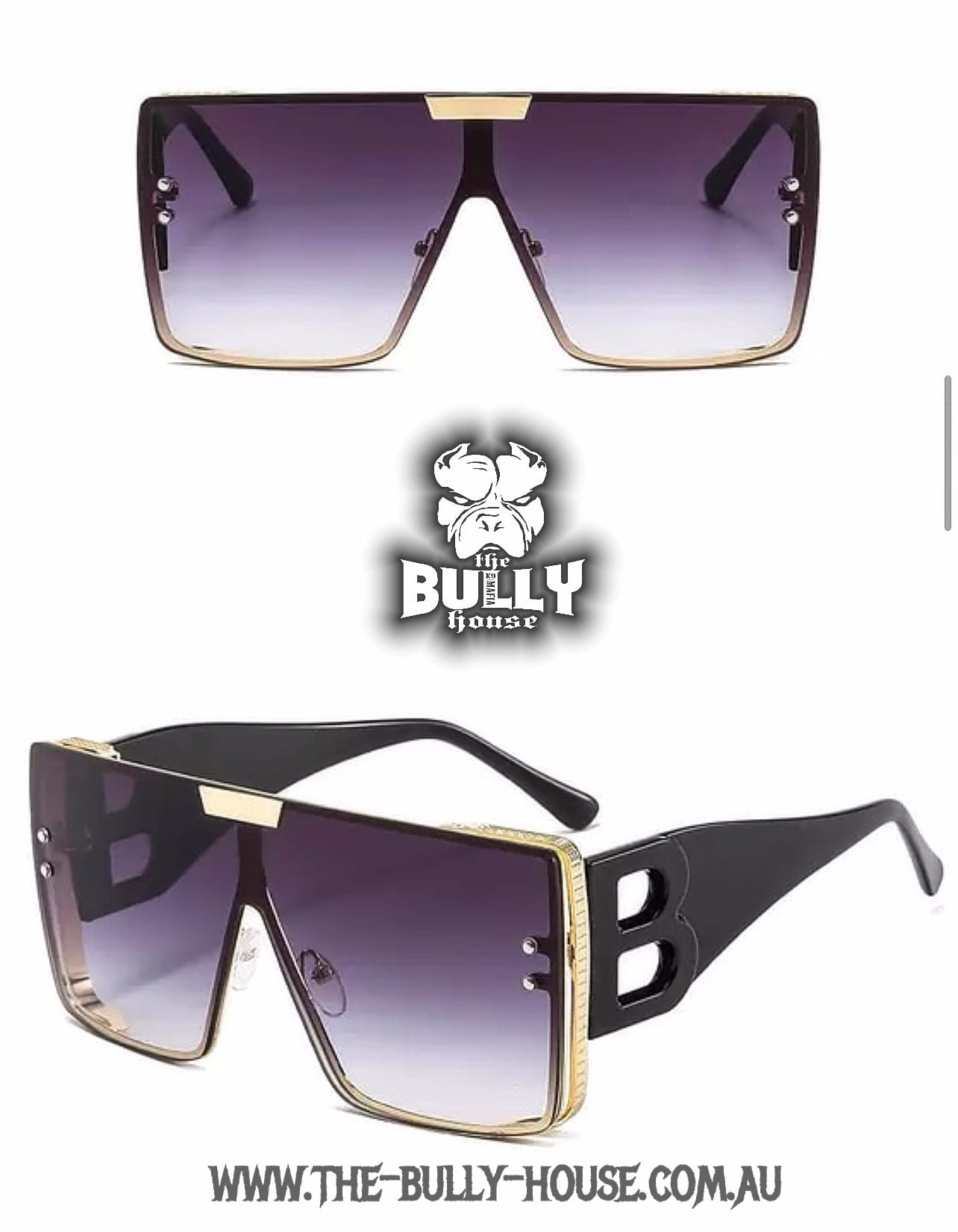 BALLER Sunglasses - Gold / Black - Unisex - by -THE BULLY HOUSE
