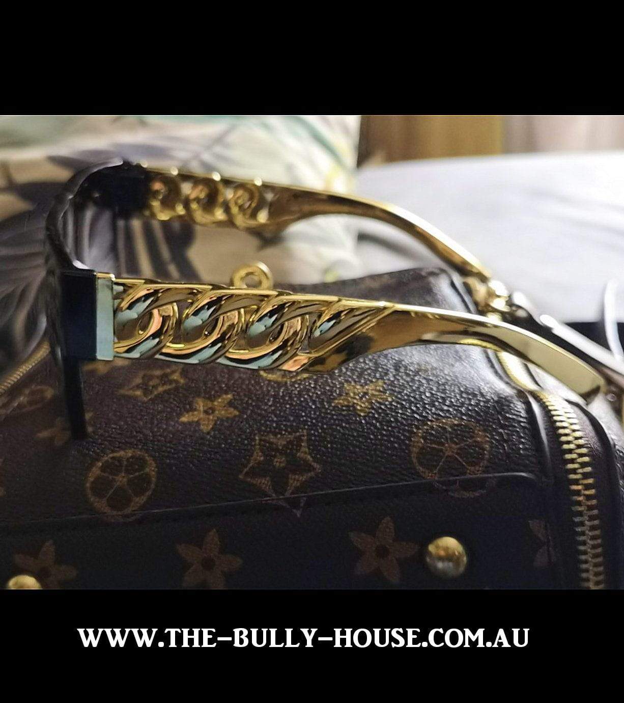 CUBAN LINK Sunglasses - Gold / Black - Unisex - by -THE BULLY HOUSE