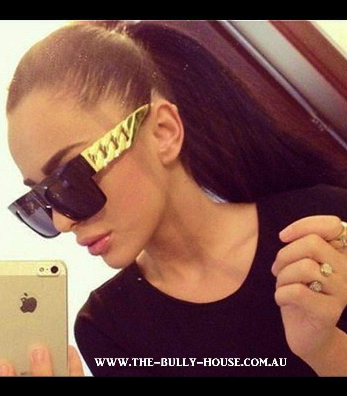 CUBAN LINK Sunglasses - Gold / Black - Unisex - by -THE BULLY HOUSE