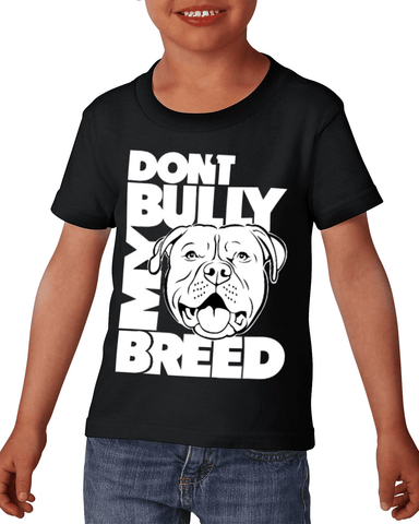 Don't BULLY My BREED - Kids Shirt - Hot PINK print