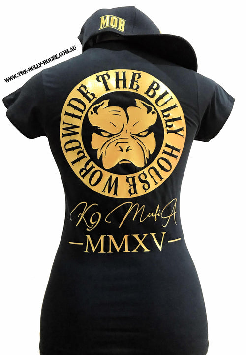 The Bully House -- MEDALLION -- T-Shirt - WOMENS CUT // Gold Print