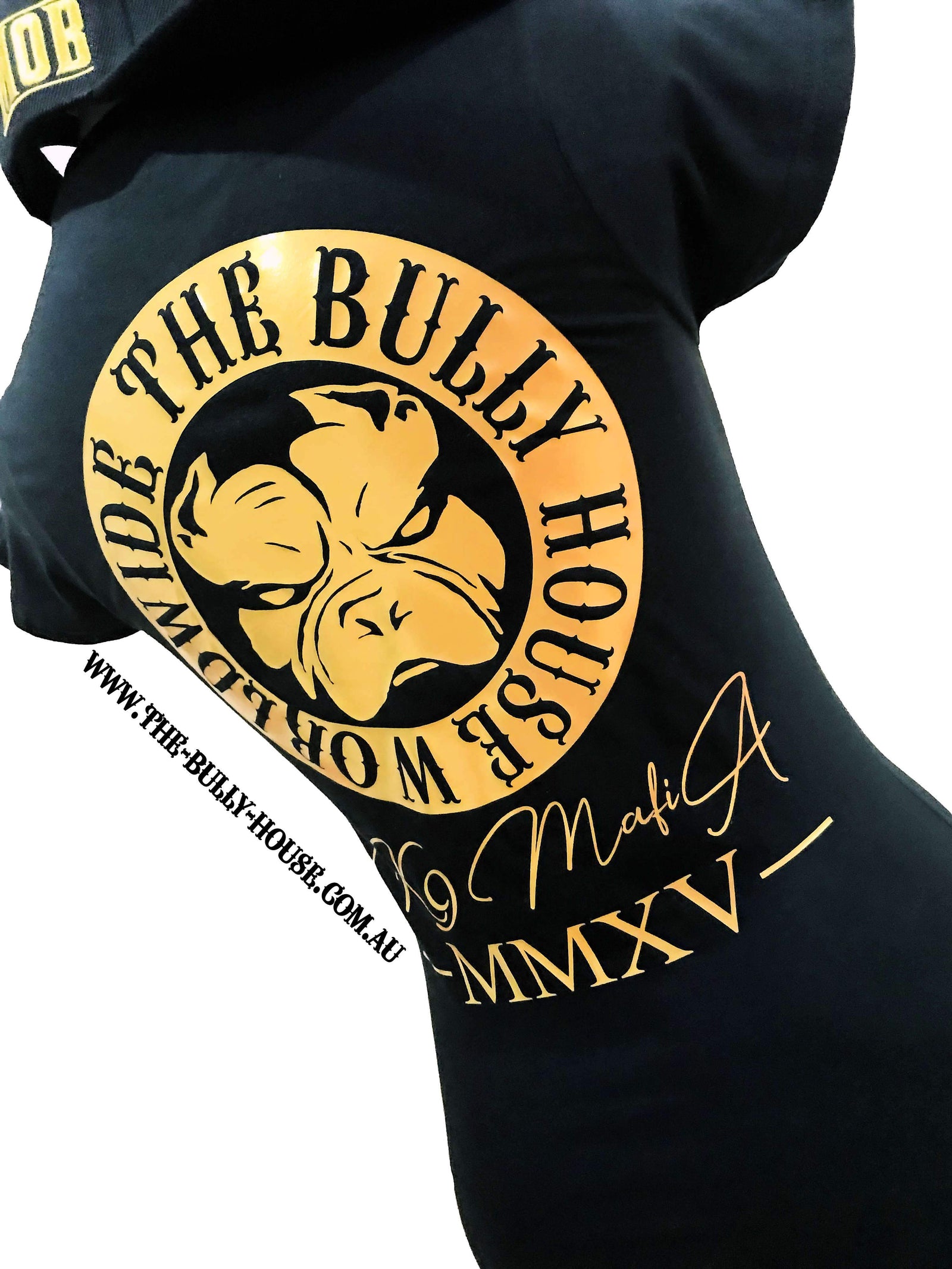 The Bully House -- MEDALLION -- T-Shirt - WOMENS CUT // Gold Print