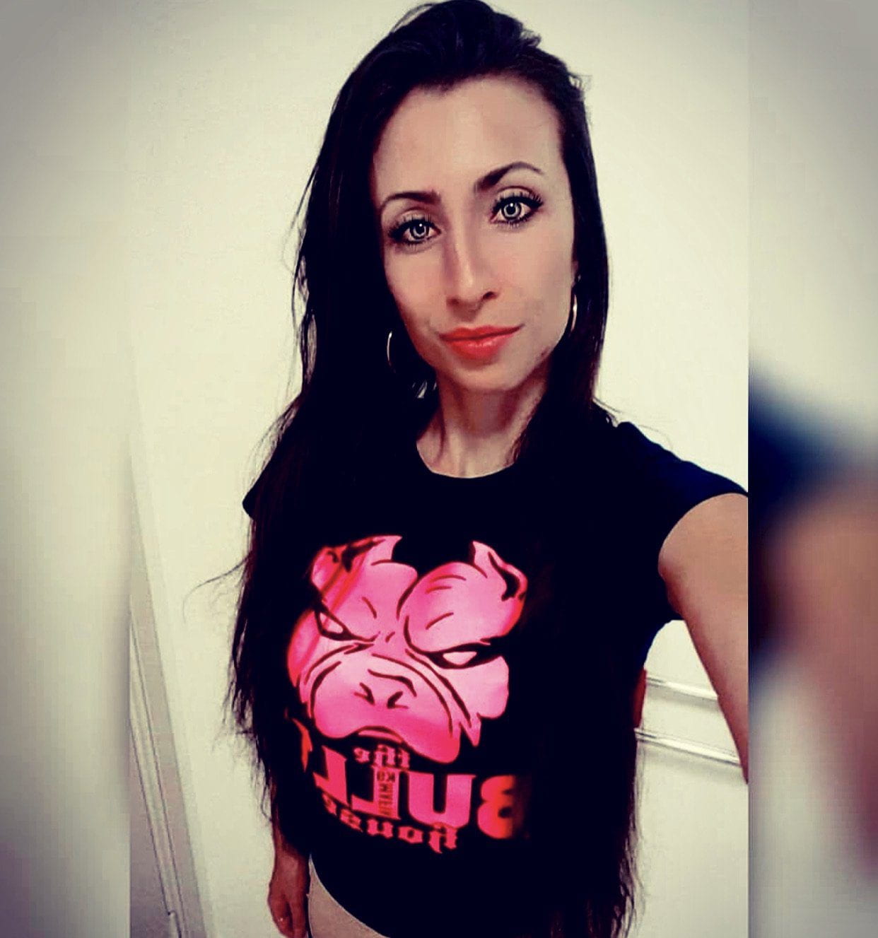 The Bully House -- T-SHIRT - WOMENS  CUT (Hot PINK print)