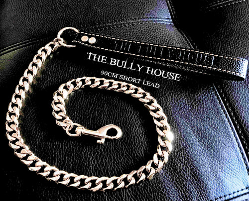 The Bully House "LEASH Collection" SILVER 18mm Wide - 90CM