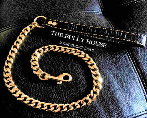 The Bully House "LEASH Collection" GOLD 18mm Wide - 90CM
