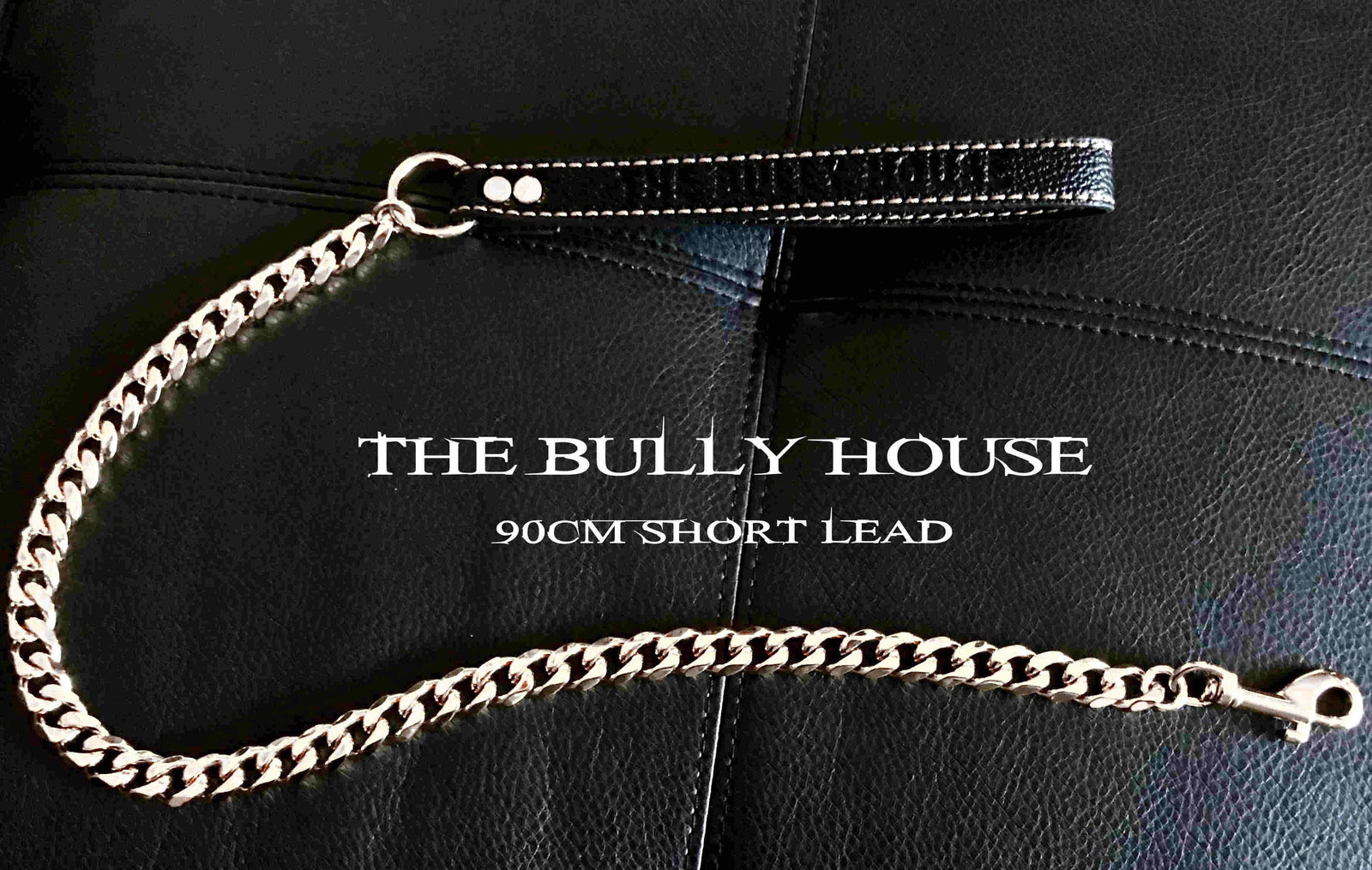 The Bully House "LEASH Collection" SILVER 18mm Wide - 90CM