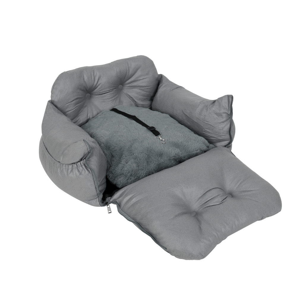 Dog Car Seat with Safety Belt Pet Booster Nest Cushion