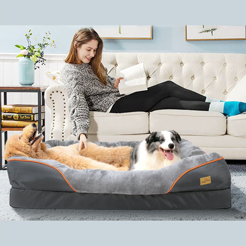 Pet Stroller / Puppy Pram / with Rain Cover - Dog or Cat Pushchair Trolley - Detachable Carrier - Folding