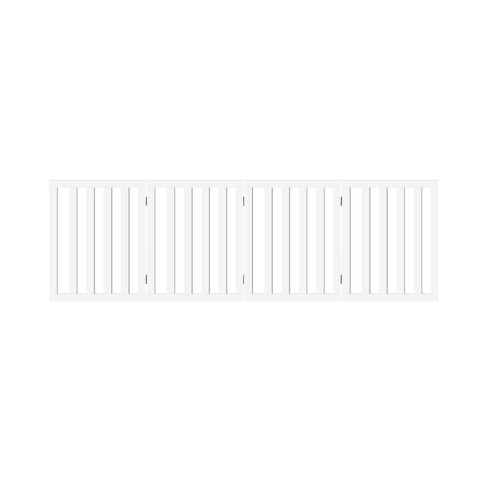 Wooden Dog Fence Pet Gate with 4 Panels