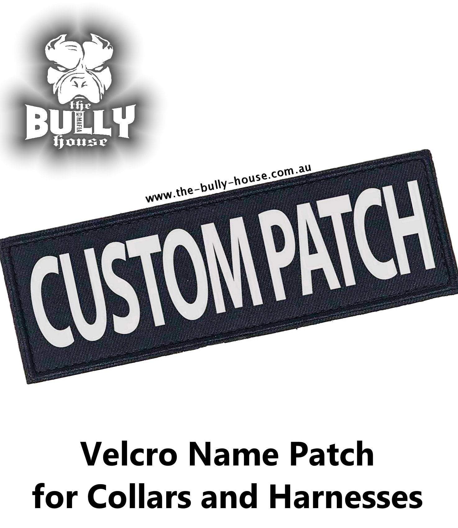 Custom NAME PATCHES - Velcro - for Collars & Harnesses – THE BULLY HOUSE
