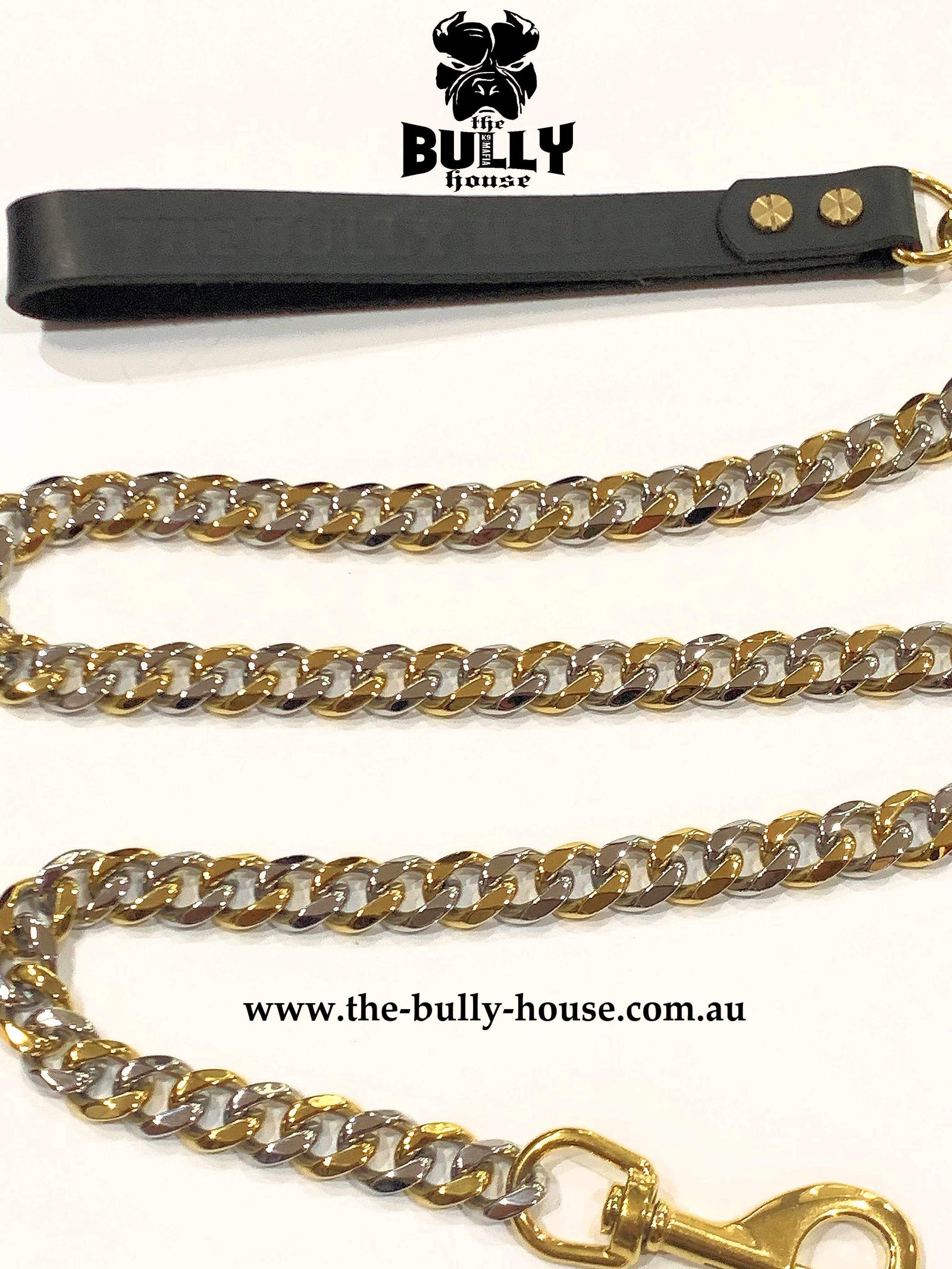 The Bully House " (2 TONE) - LEASH Collection " 18mm Wide - 130CM LONG