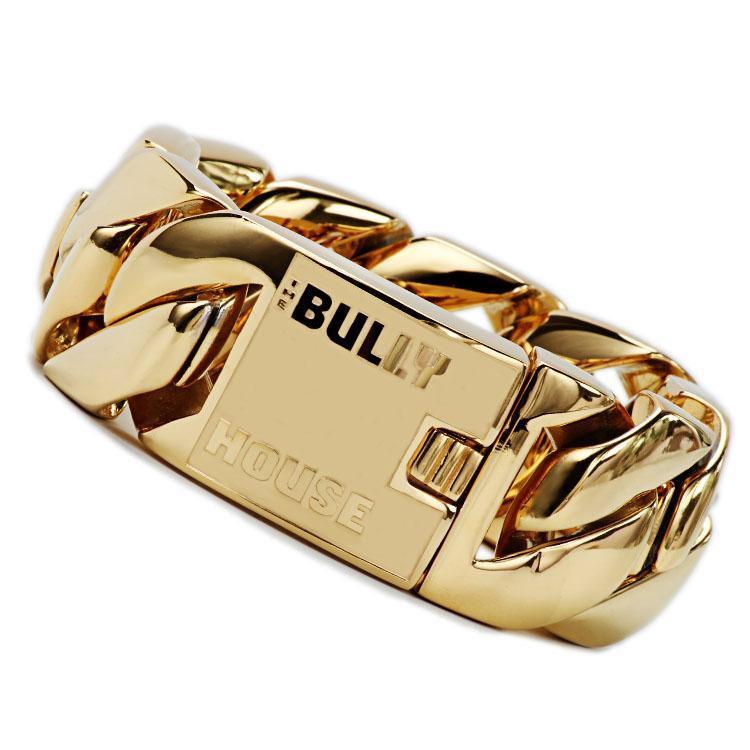 (Pre Order Now - Arriving approx end of DEC) BIG FAT MONSTER BRACELET - GOLD 32mm wide - by: The Bully House
