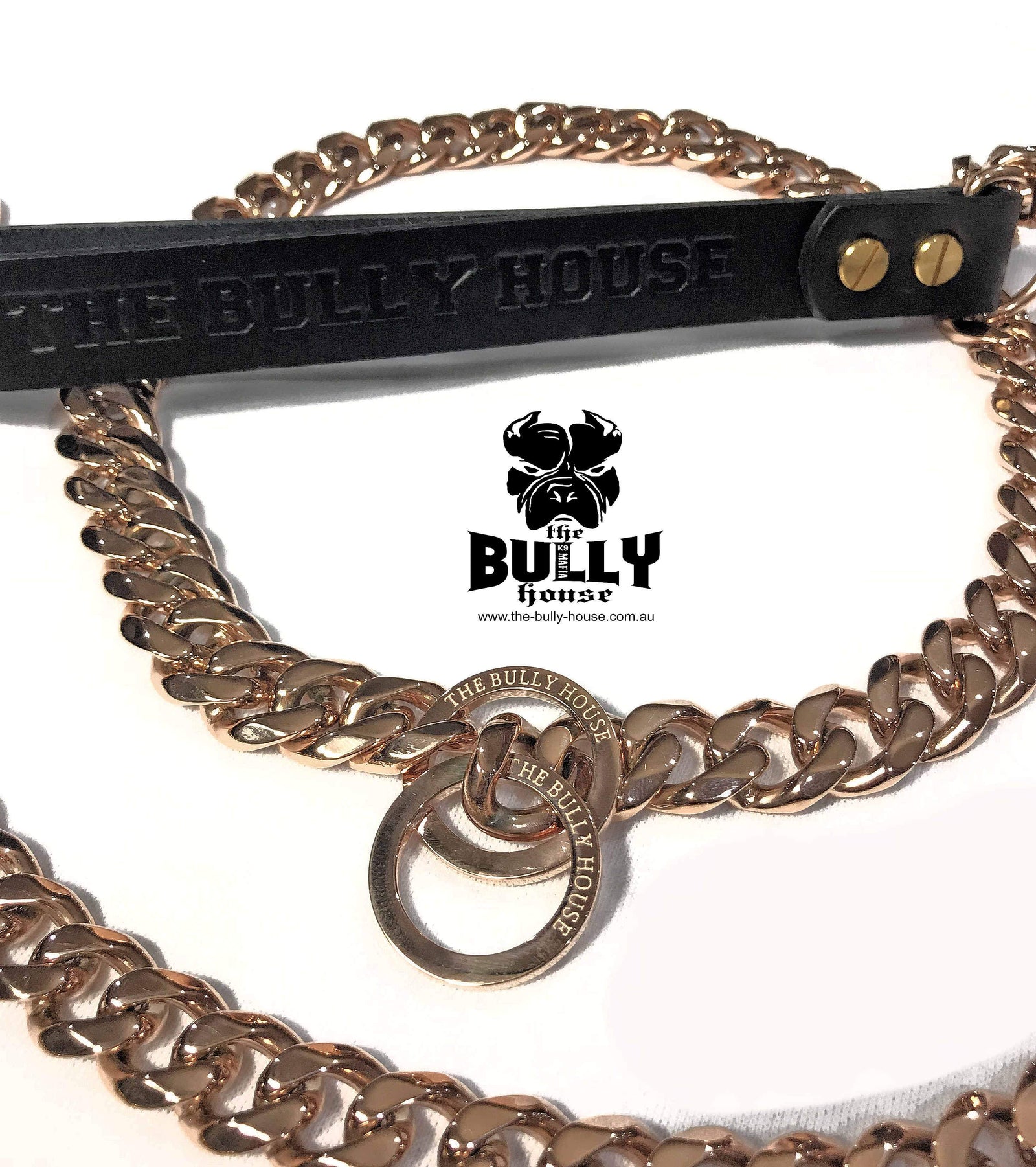 (Pre Order Now - Arriving approx end of DEC) The Bully House "CHECK CHAIN Collection" - ROSE GOLD 20mm Wide