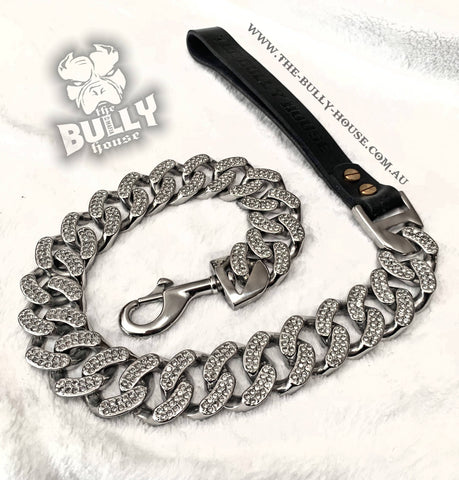 (Pre Order Now - Arriving approx end of DEC) The Bully House "MONSTER CHAIN Collection" SILVER CHROME- 32mm Wide  (Free post in Aust)