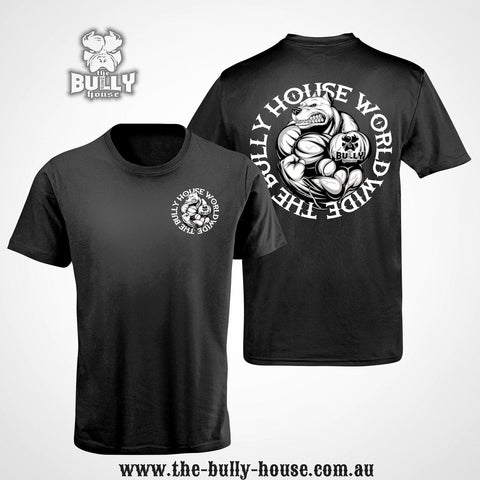The Bully House -- TEAM FU -K9MAFIA -- T-Shirt - MENS  CUT // White Print