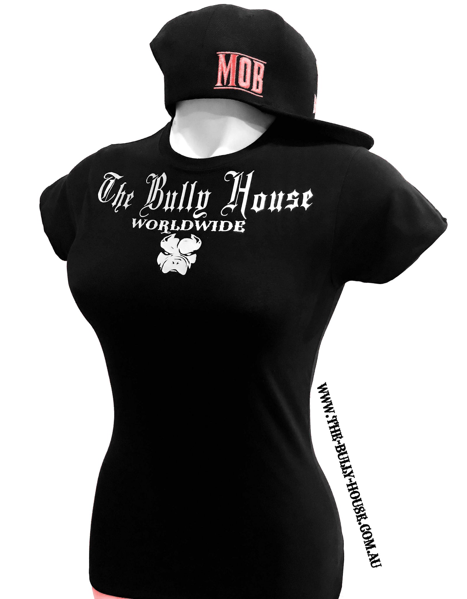 The Bully House -- MEDALLION -- T-Shirt - WOMENS CUT // White Print