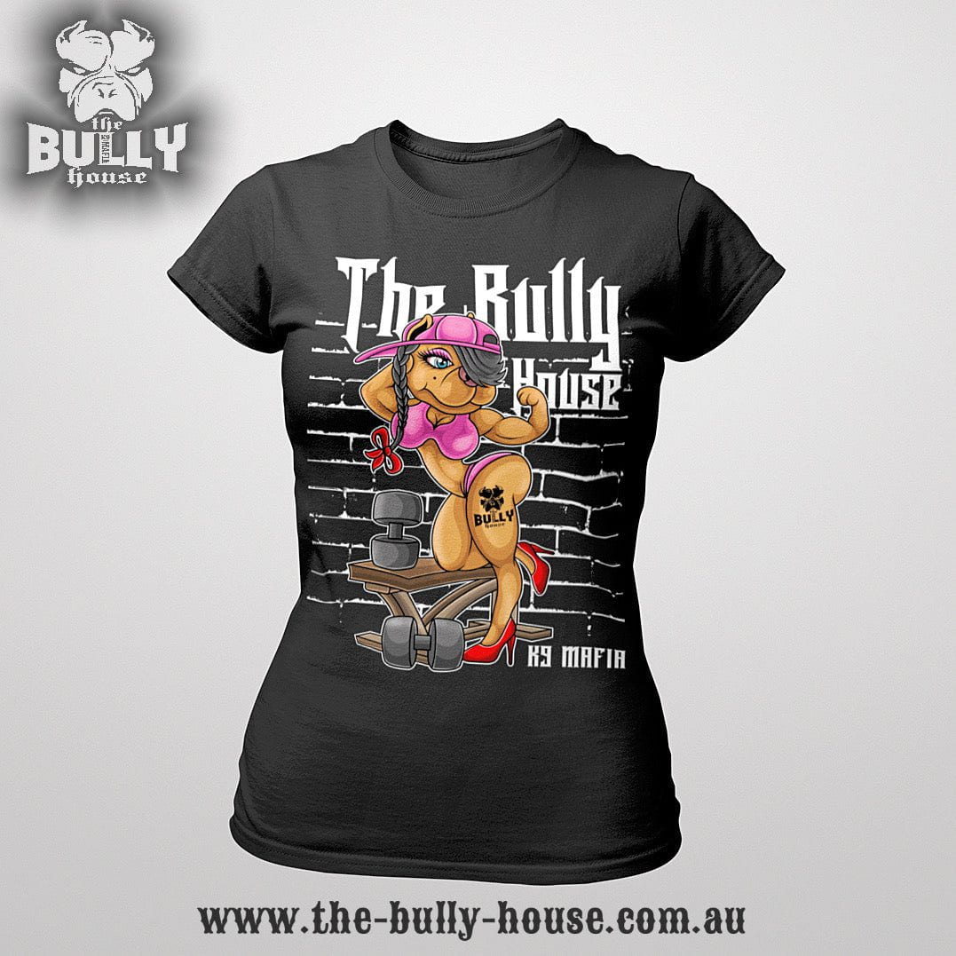 Hustle for the Muscle - T Shirt - Cutie Bully Girl - Womans