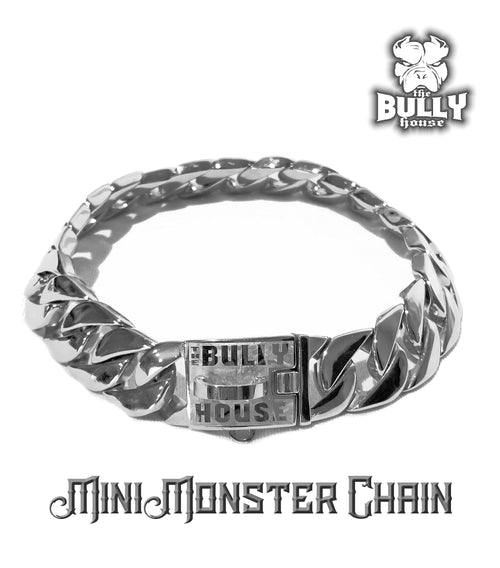 The Bully House " - MINI - MONSTER CHAIN Collection" SILVER -- 25mm Wide