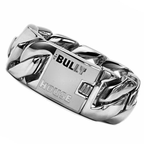 (Pre Order Now - Arriving approx end of DEC) BIG FAT MONSTER BRACELET - SILVER 32mm wide - by : The Bully House