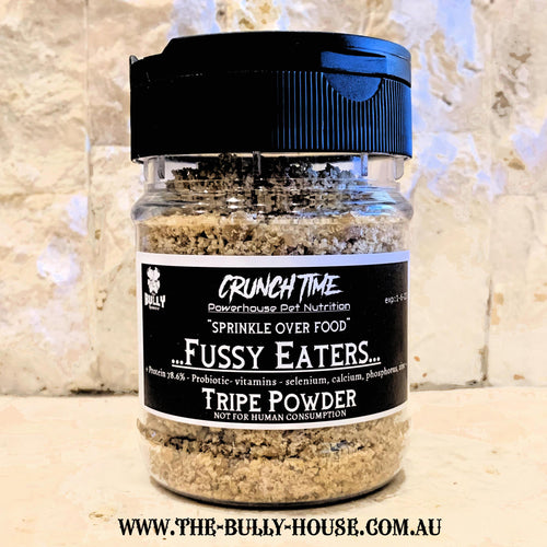 Green Tripe POWDER - Fussy Eaters - ADD TO MEAL - Crunch time - Dog Nutrition